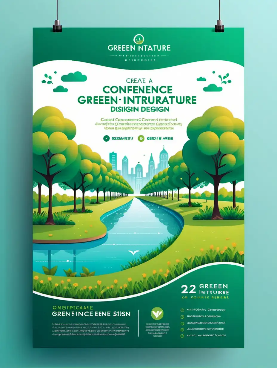 Create a Conference Flyer for Green Infrastructure Design