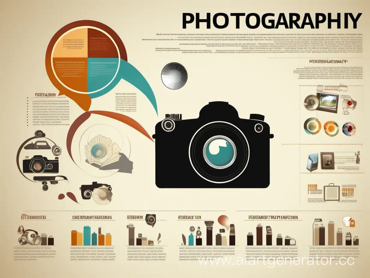 Инфографика на тему обучения фотографии с графическими элементами, отличное качество