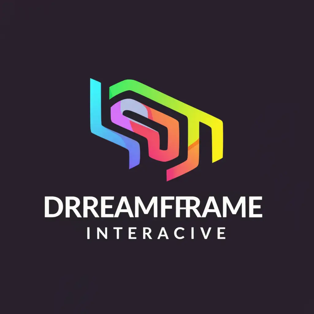 a logo design,with the text "DREAMFRAME INTERACTIVE", main symbol:DREAMFRAME,Moderate,clear background