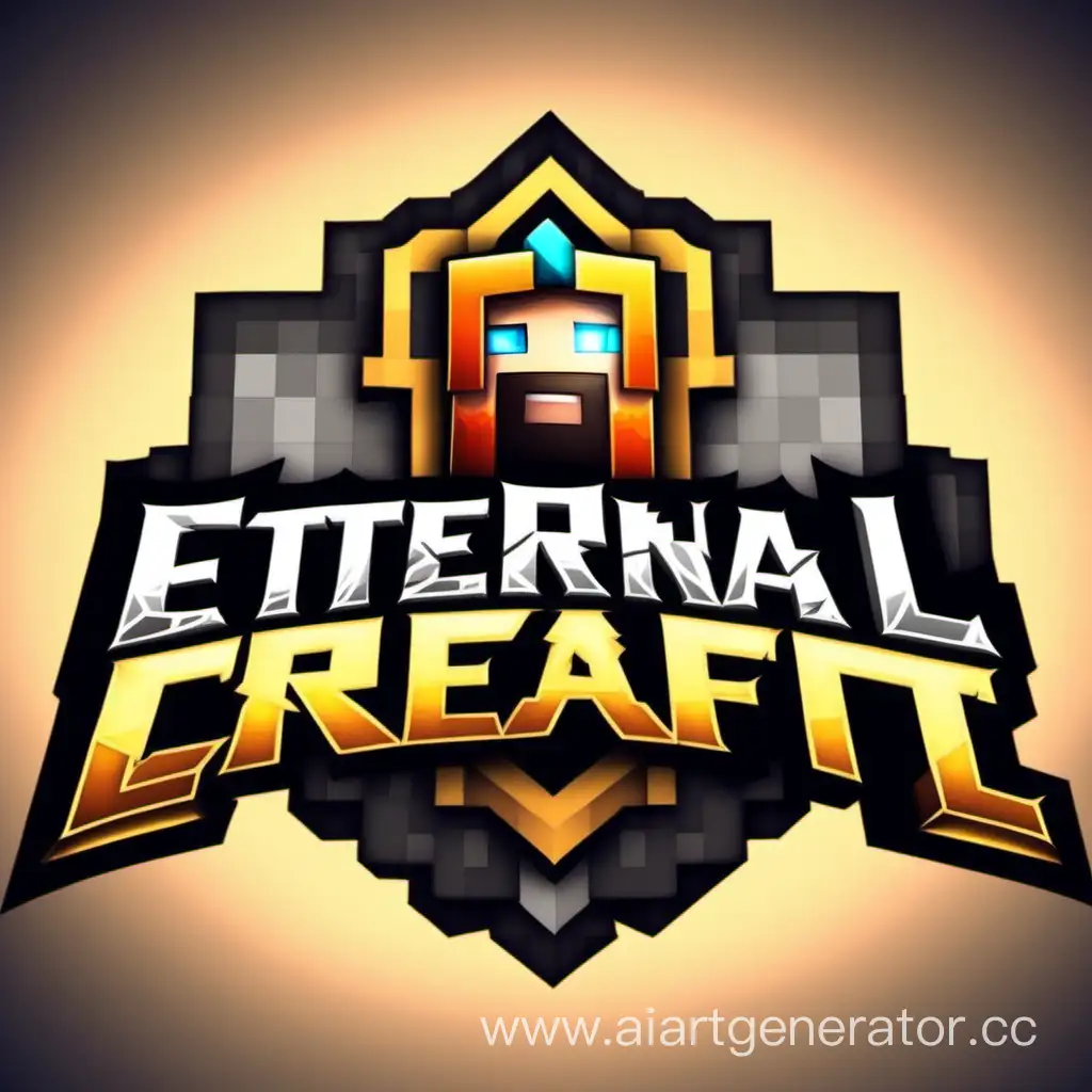 создай логтип для mincraft сервера с названиуем Eternal Craft