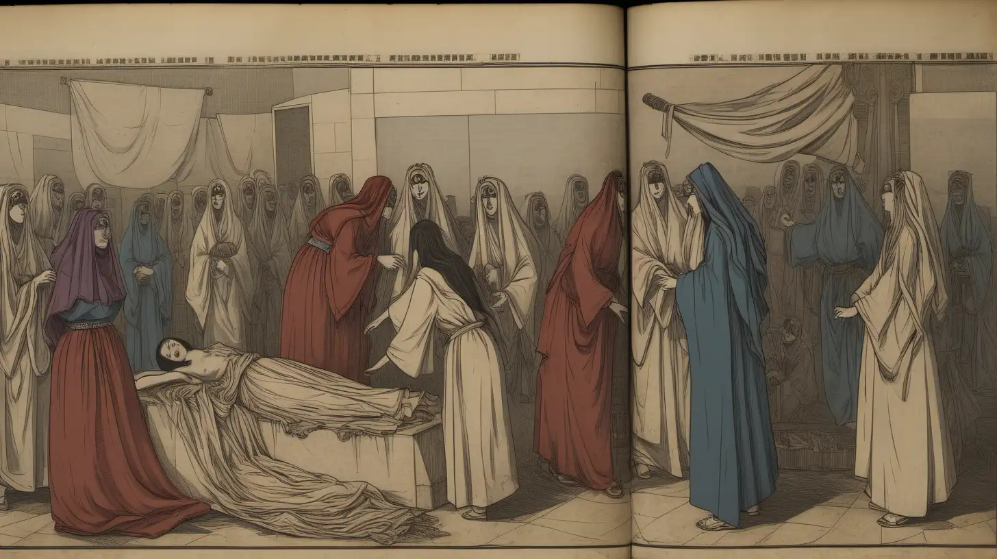 Tragic Tale Illustration of the Violation of the Levite Concubine