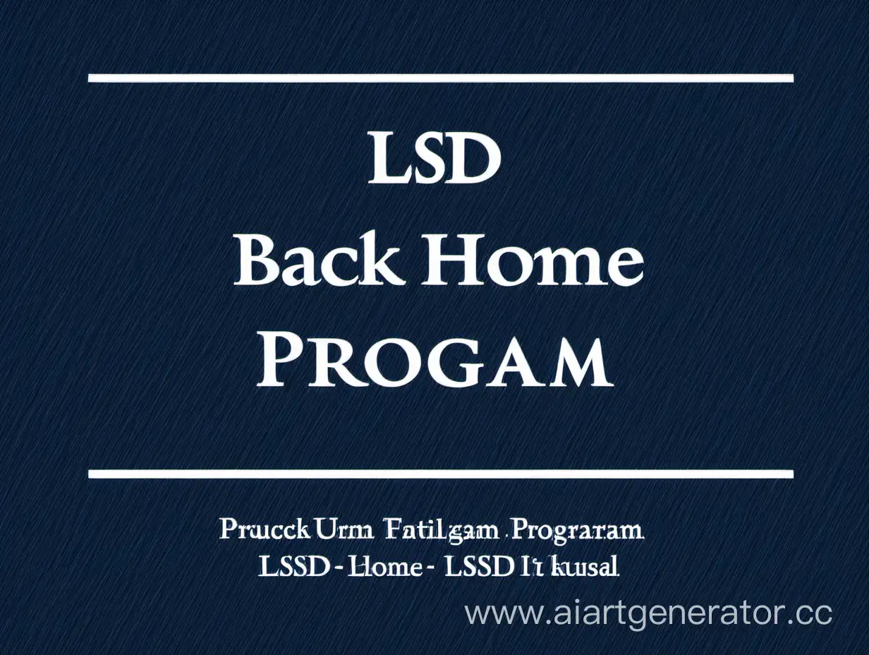 Back Home Program lssd
