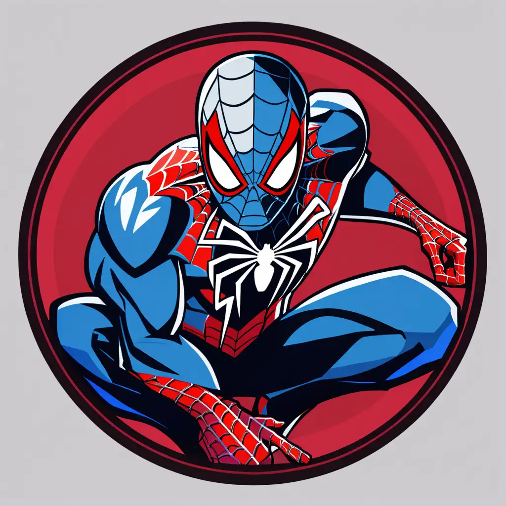 evil version of marvel spider man in a circle icon