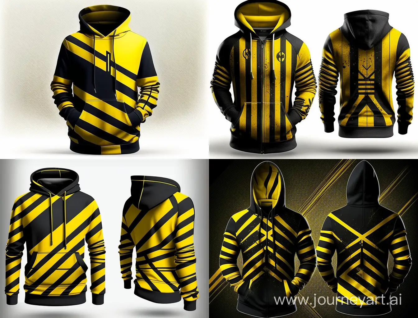 Creative-Black-and-Yellow-Cross-Stripe-Hoodie-3D-Mockup-for-Trendy-Teenagers