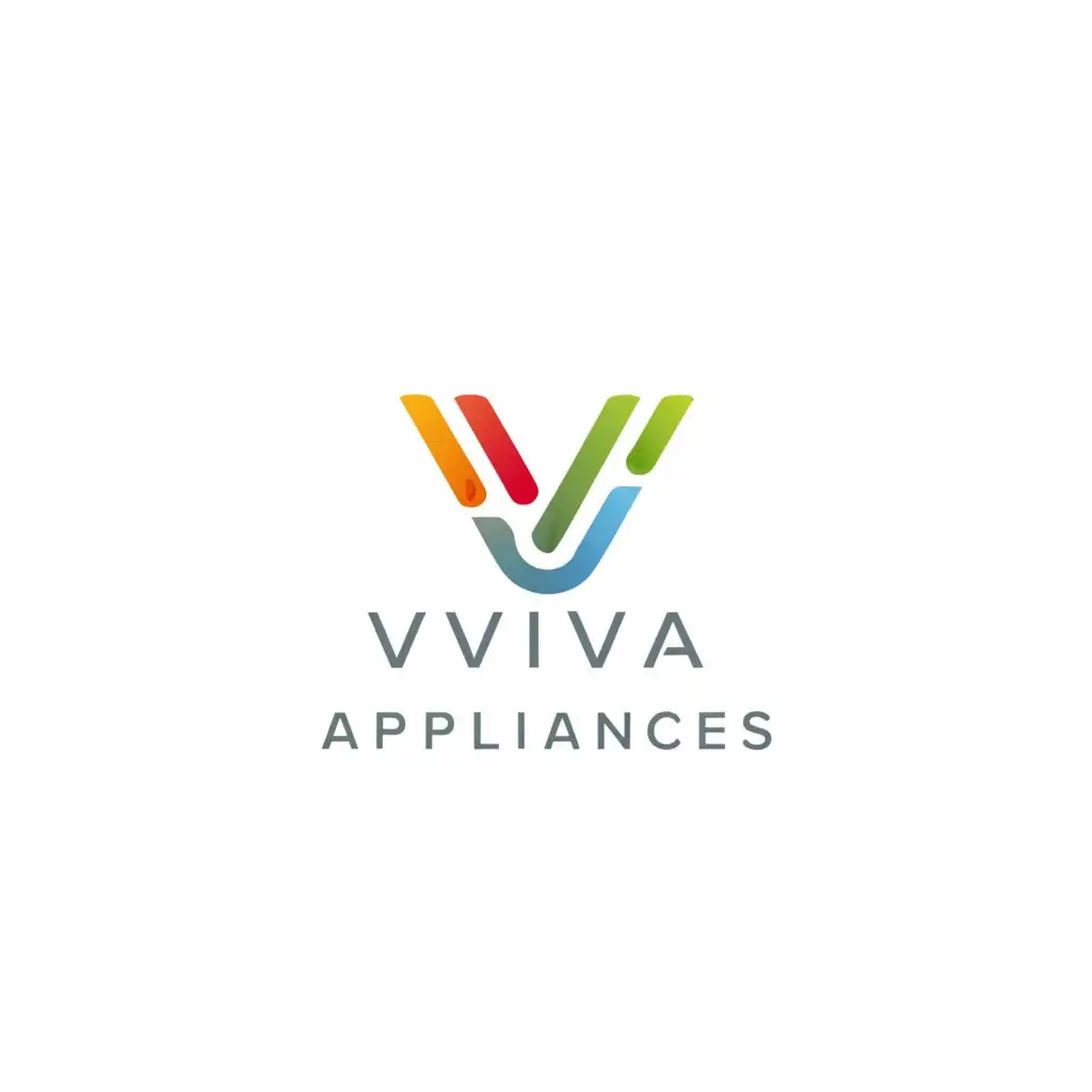 a logo design,with the text "viva appliances", main symbol:V,Minimalistic,be used in Internet industry,clear background