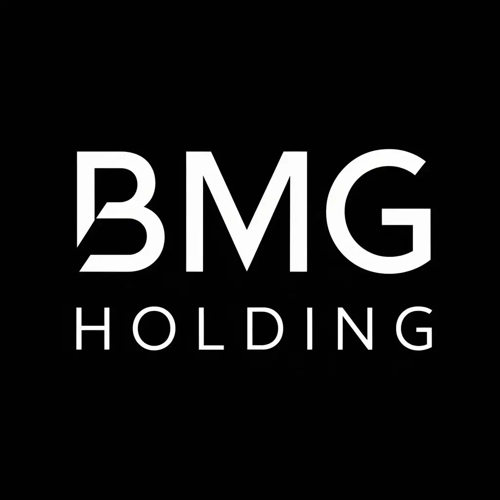 logo, BMG, with the text "BMG Holding", typography, be used in Finance industry