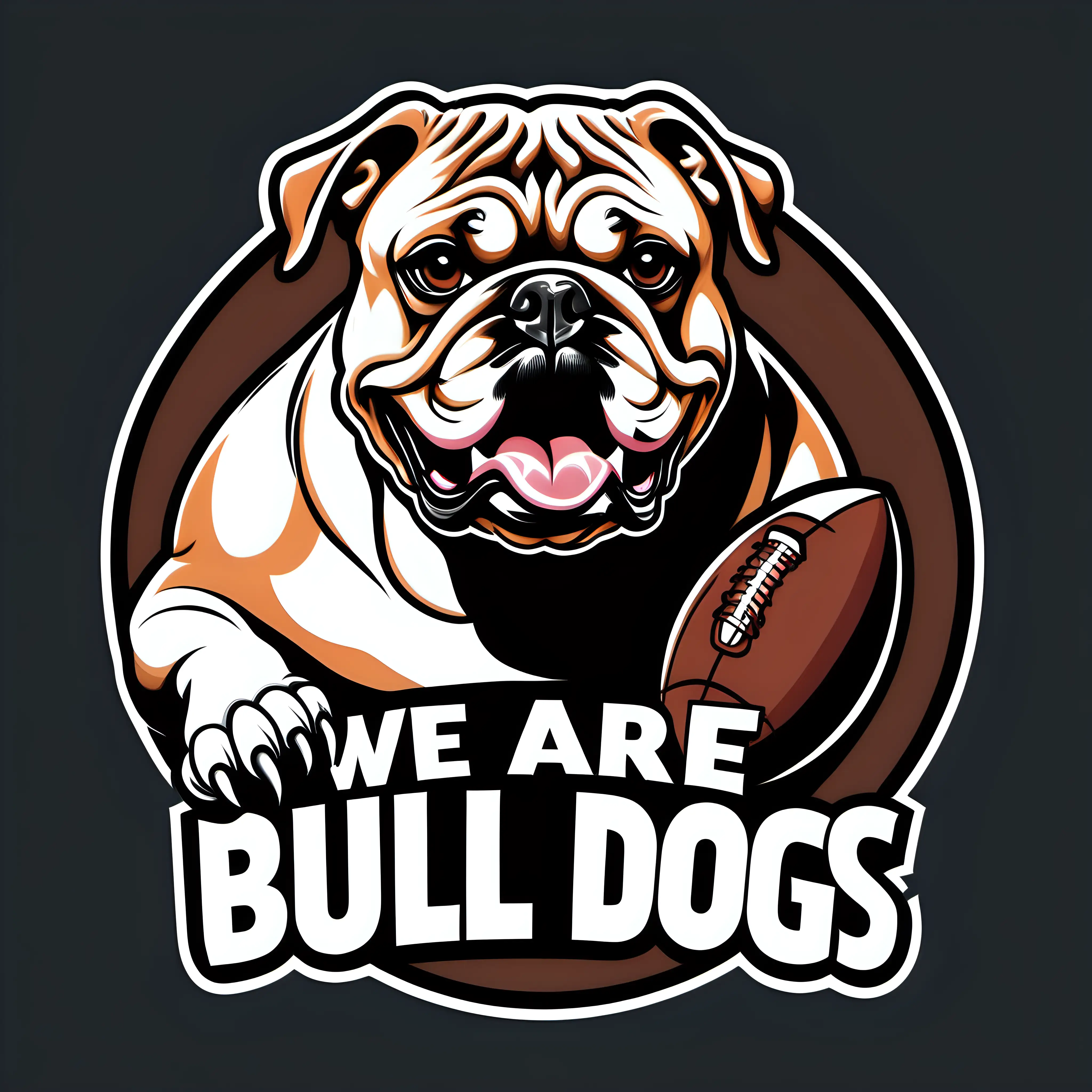 Bulldogs Playing Football in Transparent PNG Format