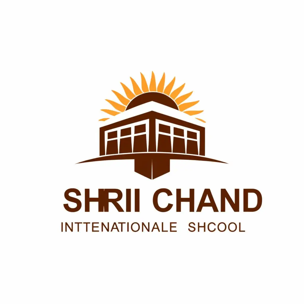 LOGO-Design-For-Shri-Chand-International-School-Crisp-Typography-with-a-School-Emblem-on-a-Neutral-Background