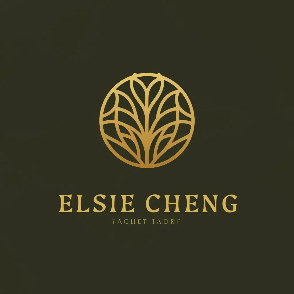 a logo design,with the text "Dr. Elsie Cheng", main symbol:Gold leaf,Moderate,be used in Medical Dental industry,clear background