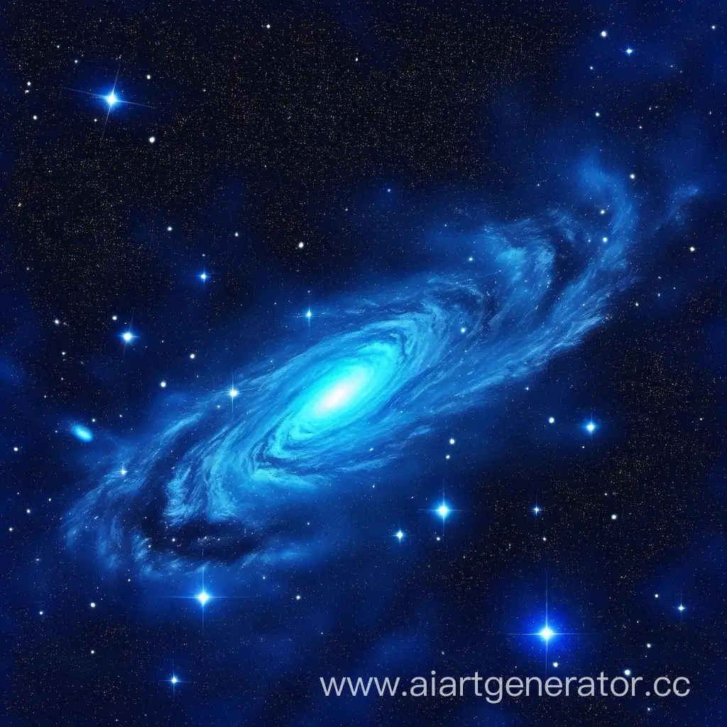 Mesmerizing-Blue-Galaxy-in-Outer-Space