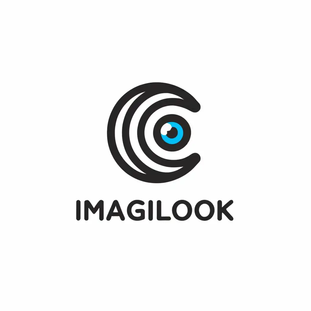 a logo design,with the text "Imagilook", main symbol:Graphic Design,Minimalistic,be used in Technology industry,clear background