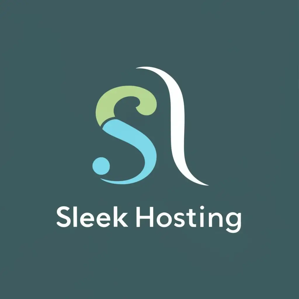 logo, Sleek Socials, with the text "Sleek Hosting", typography, be used in Technology industry
