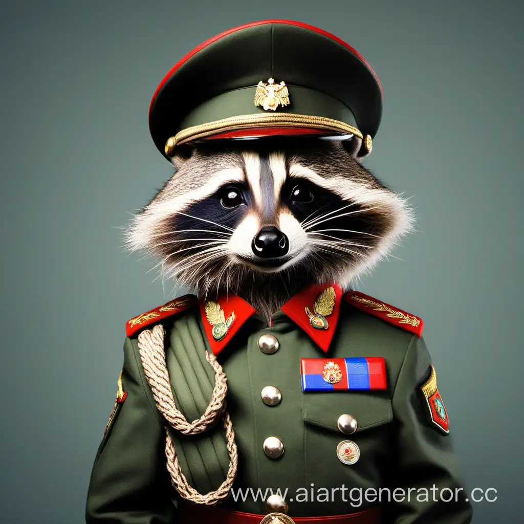 Russian-Military-Raccoon-Patriot-in-Uniform