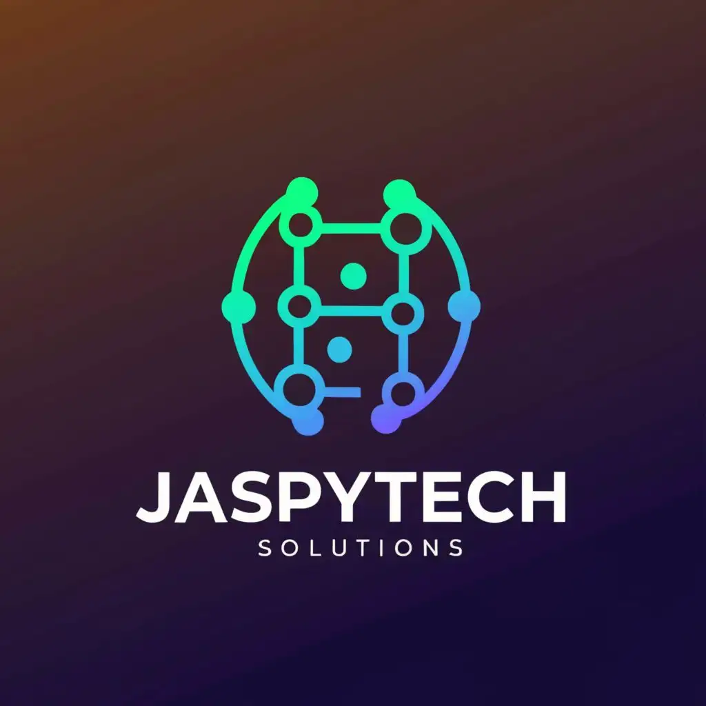 a logo design,with the text "Jaspytech Solutions", main symbol:smart,complex,be used in Technology industry,clear background