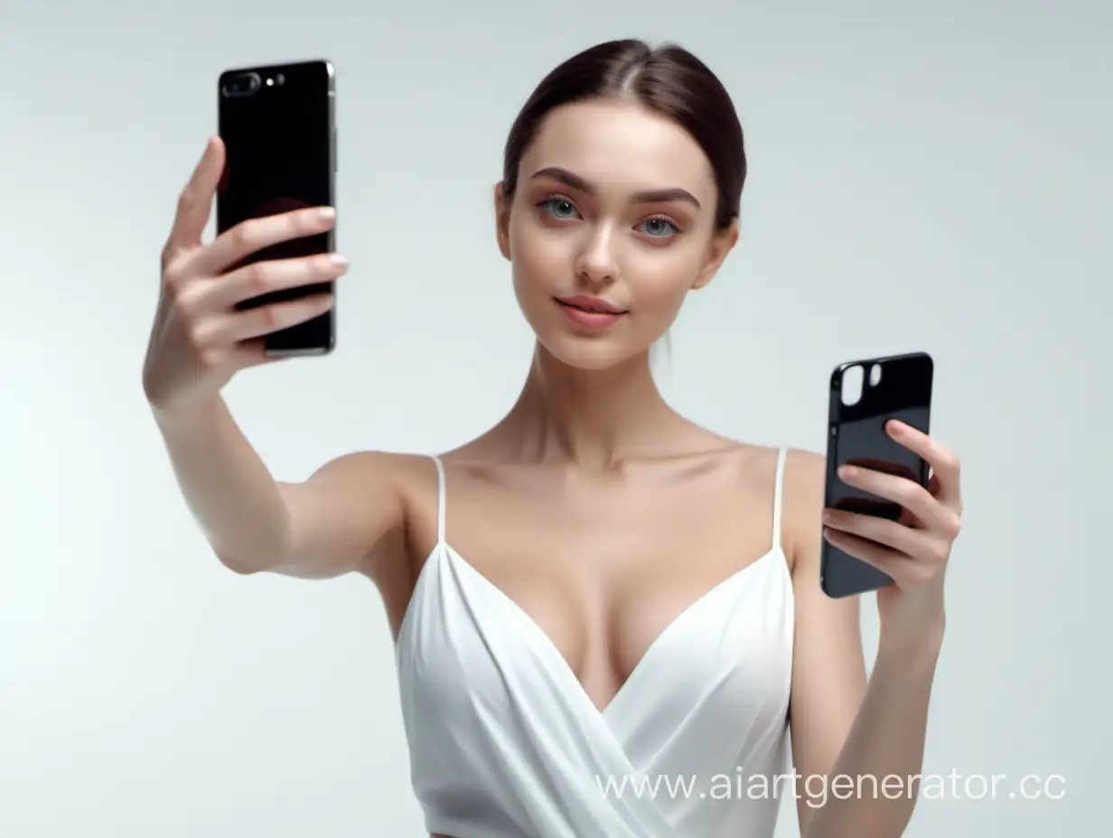 Stunning-Woman-Taking-Selfie-Elegant-Pose-in-High-Resolution