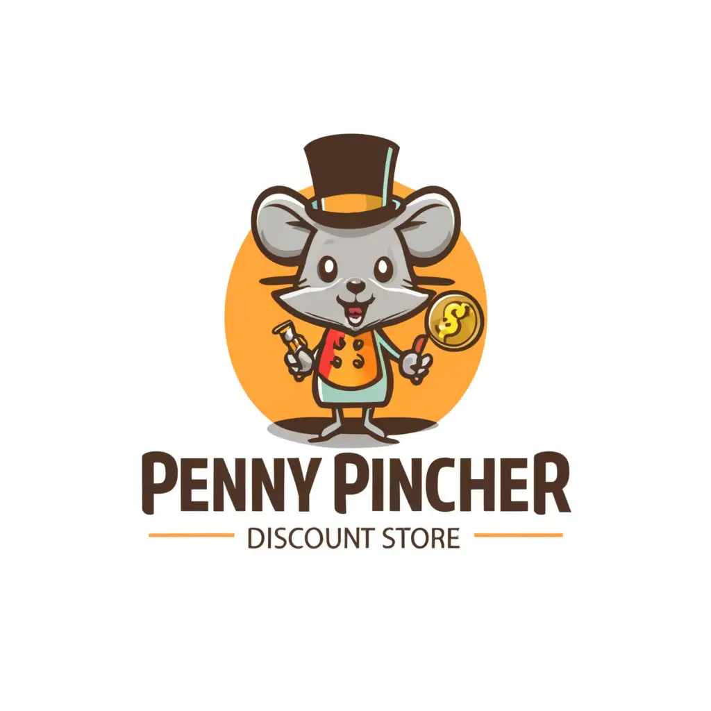 LOGO-Design-For-Penny-Pincher-Discount-Store-Unique-Mascot-Logo-for-Moderate-Discount-Store