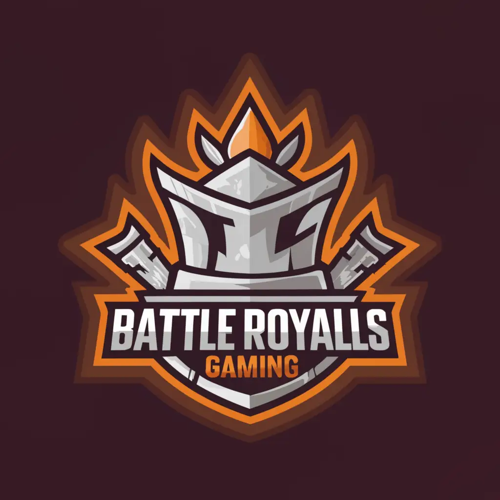 a logo design,with the text "BattleRoyalsGaming", main symbol:Crown,complex,clear background