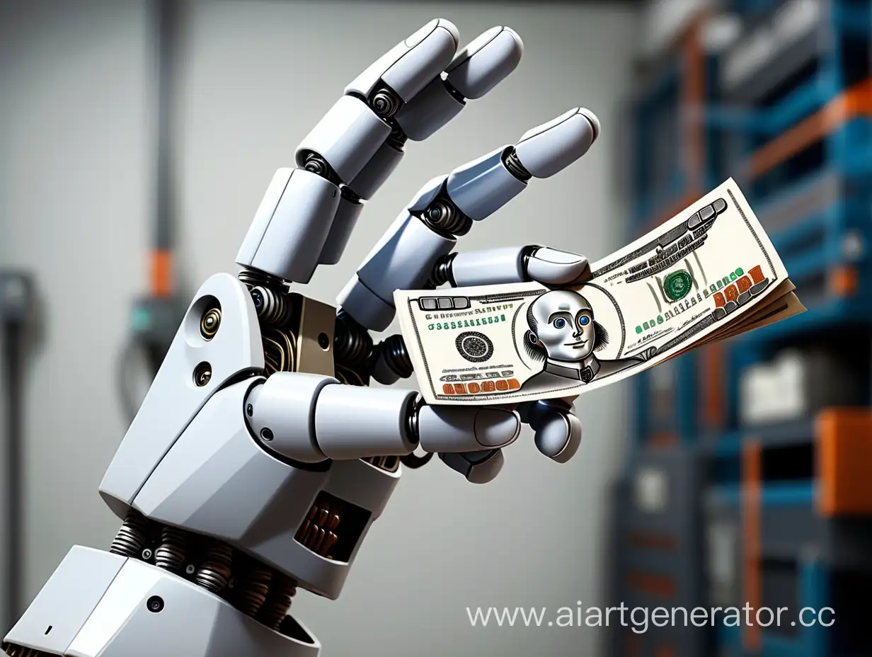 Robot-Holding-5-Million-Rubles-A-Fusion-of-Technology-and-Wealth