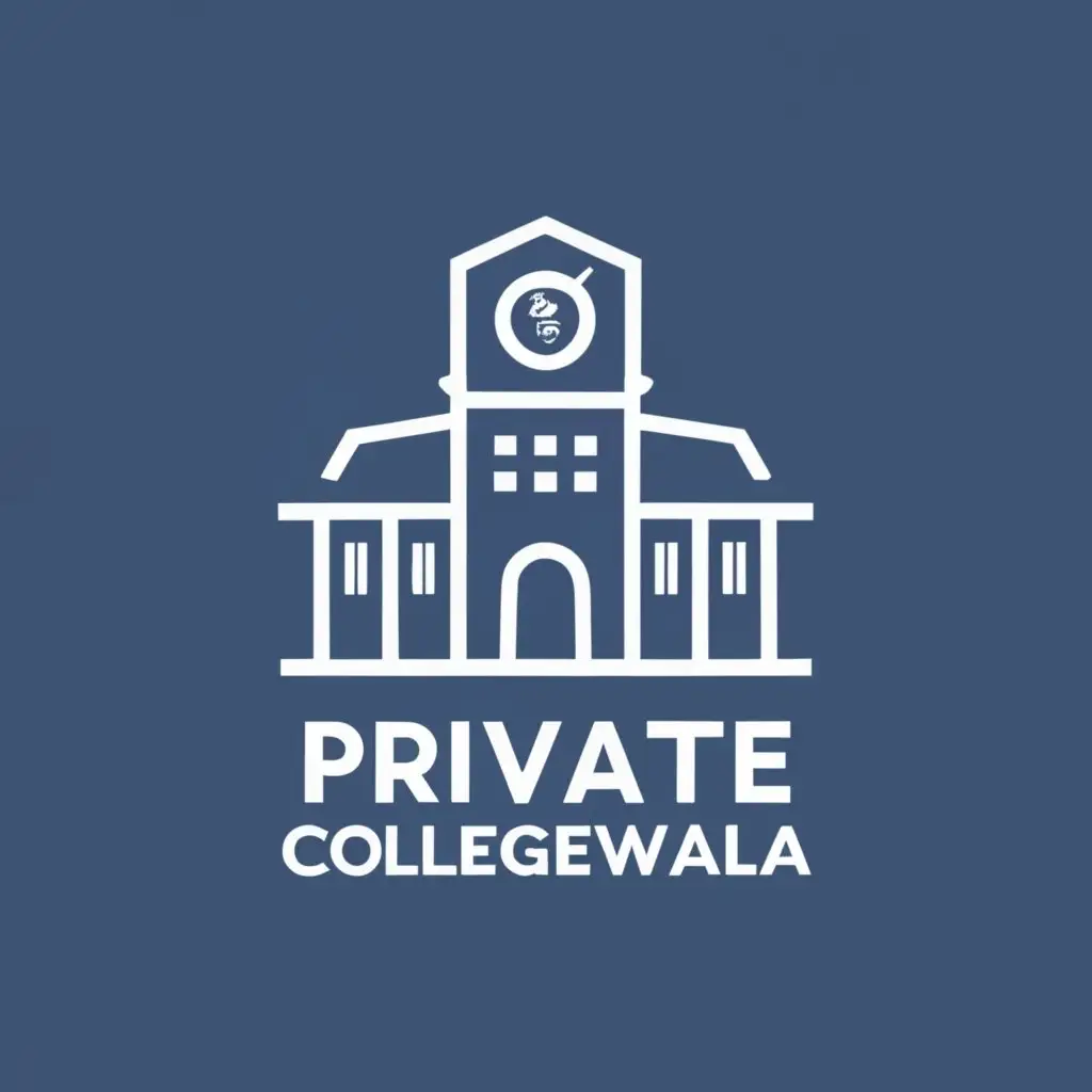 logo, College Campus, with the text "PrivateCollegeWala", typography, be used in Entertainment industry