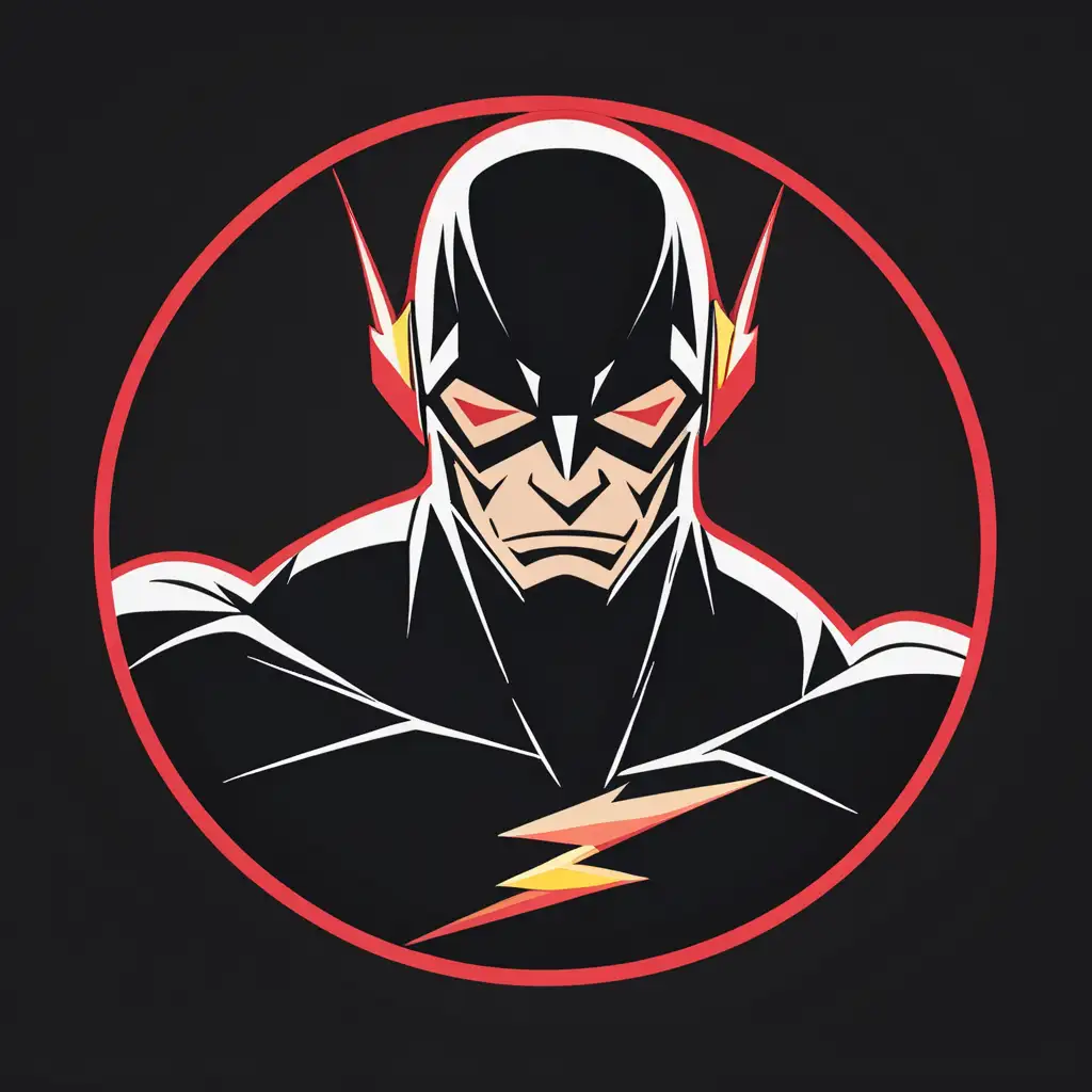 evil dark version of the flash in a circle icon