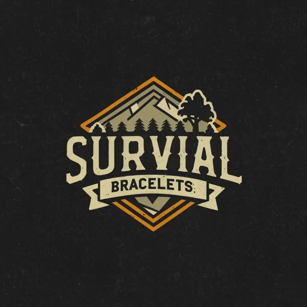 a logo design,with the text "survival bracelets", main symbol:outback woods,Moderate,clear background