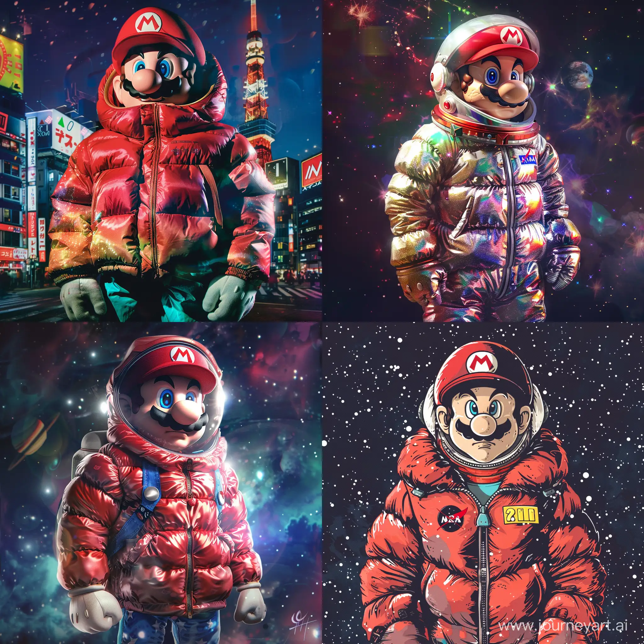 Mario-Explores-Tokyo-in-Iconic-Down-Jacket