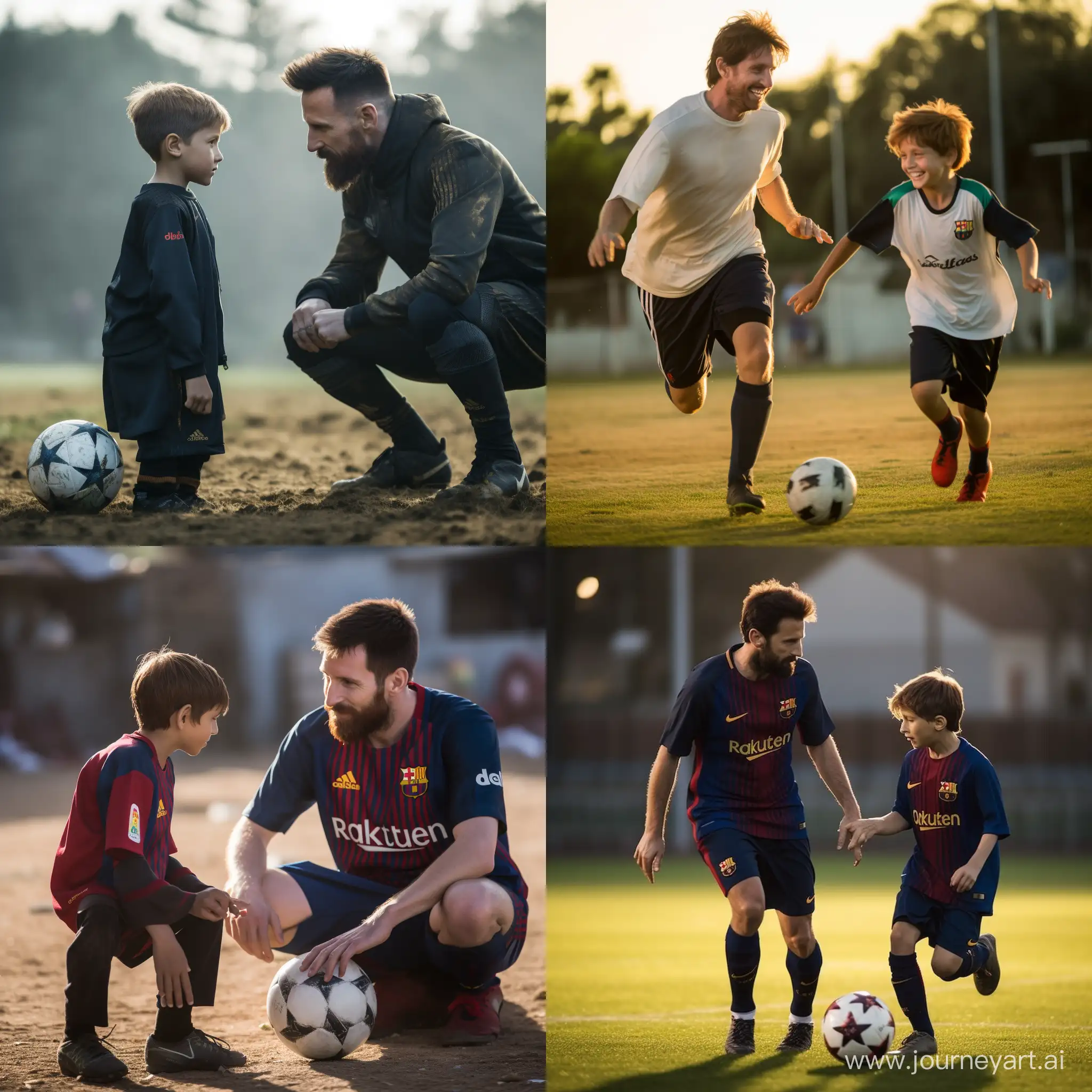 Messi-Engages-in-11-Soccer-Match-with-12YearOld-Challenger