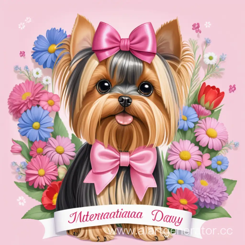 Celebrating-International-Womens-Day-with-a-Floral-Yorkshire-Terrier