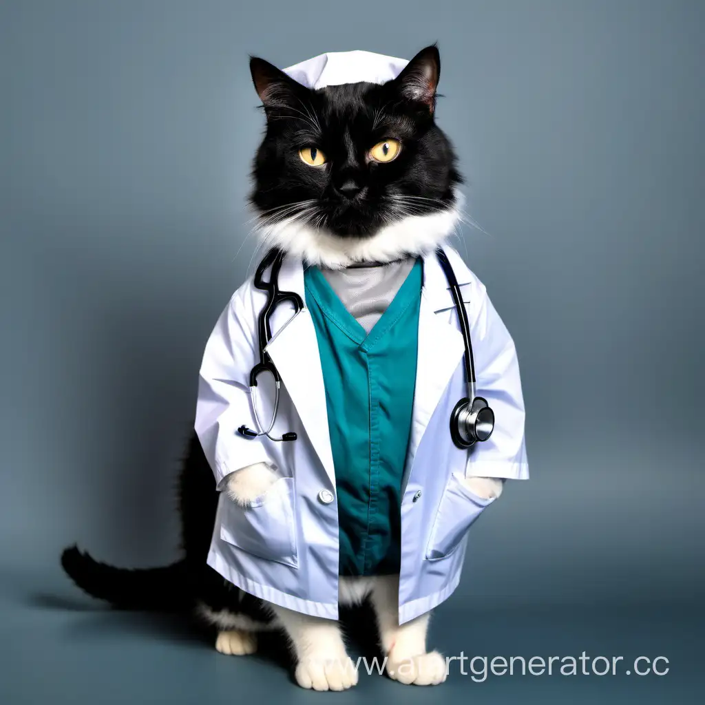 Adorable-Cat-Wearing-a-Doctors-Costume-for-Playful-Pet-Therapy