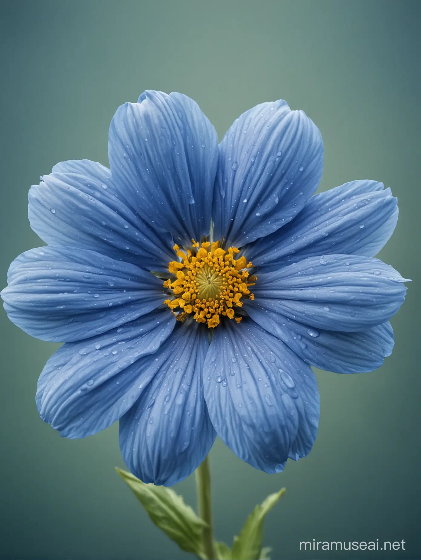 Vibrant Blue Flower Blooming in Sunlight