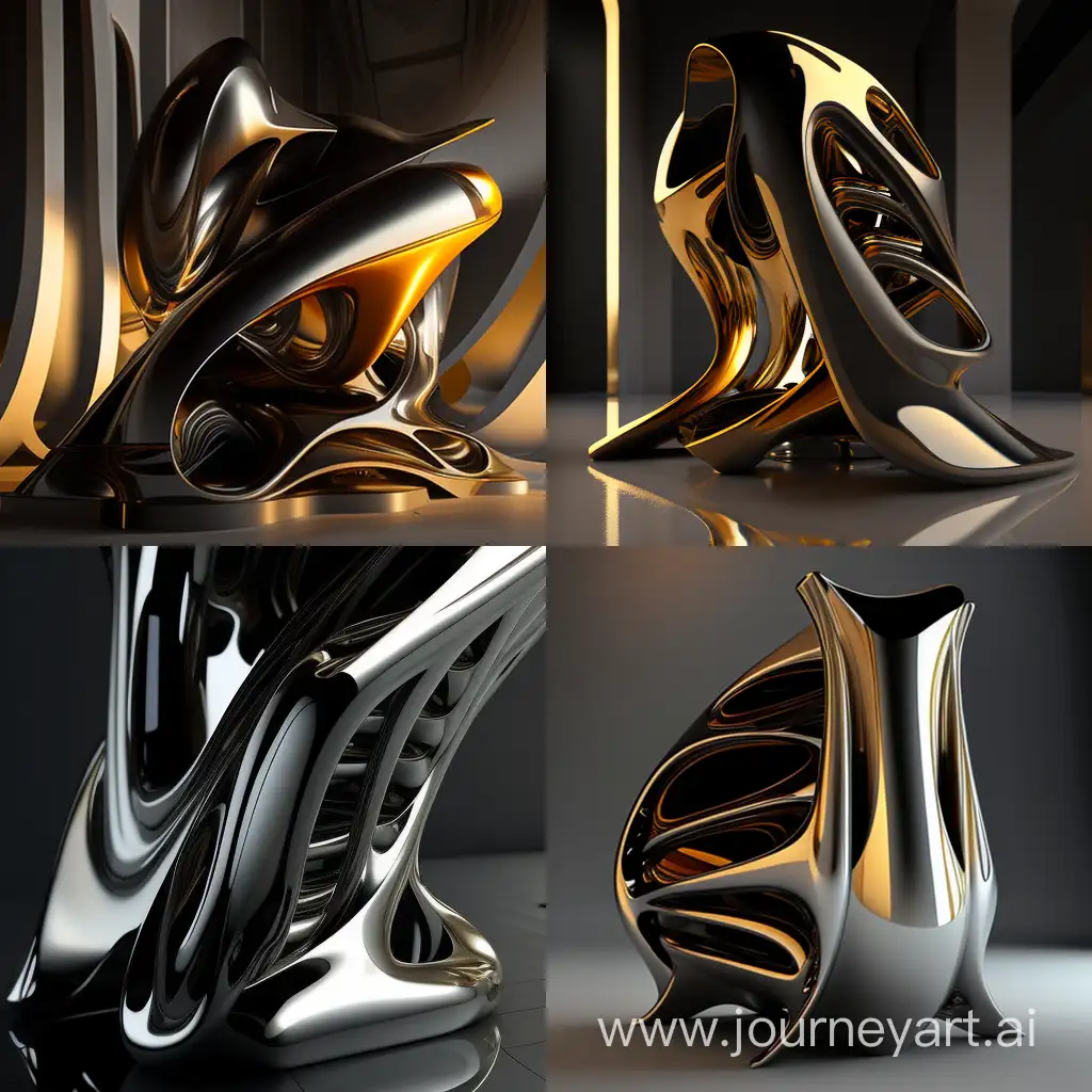 photorealism of Zaha Hadid style, fluid and curved forms, sensation of movement, dynamism, carbon fiber, futuristic sensation, modern, integration of technology, modular design, set of LED lights, ergonomics, attractive, eye-catching, abstract forms, curved forms, sculptural , organic by Zaha Hadid in the style of the movie Blade Runner hyper realistic ray tracing reflections ultra-wide angle lens cinematic lighting white --ar 1:1 --v 4 --style 4b