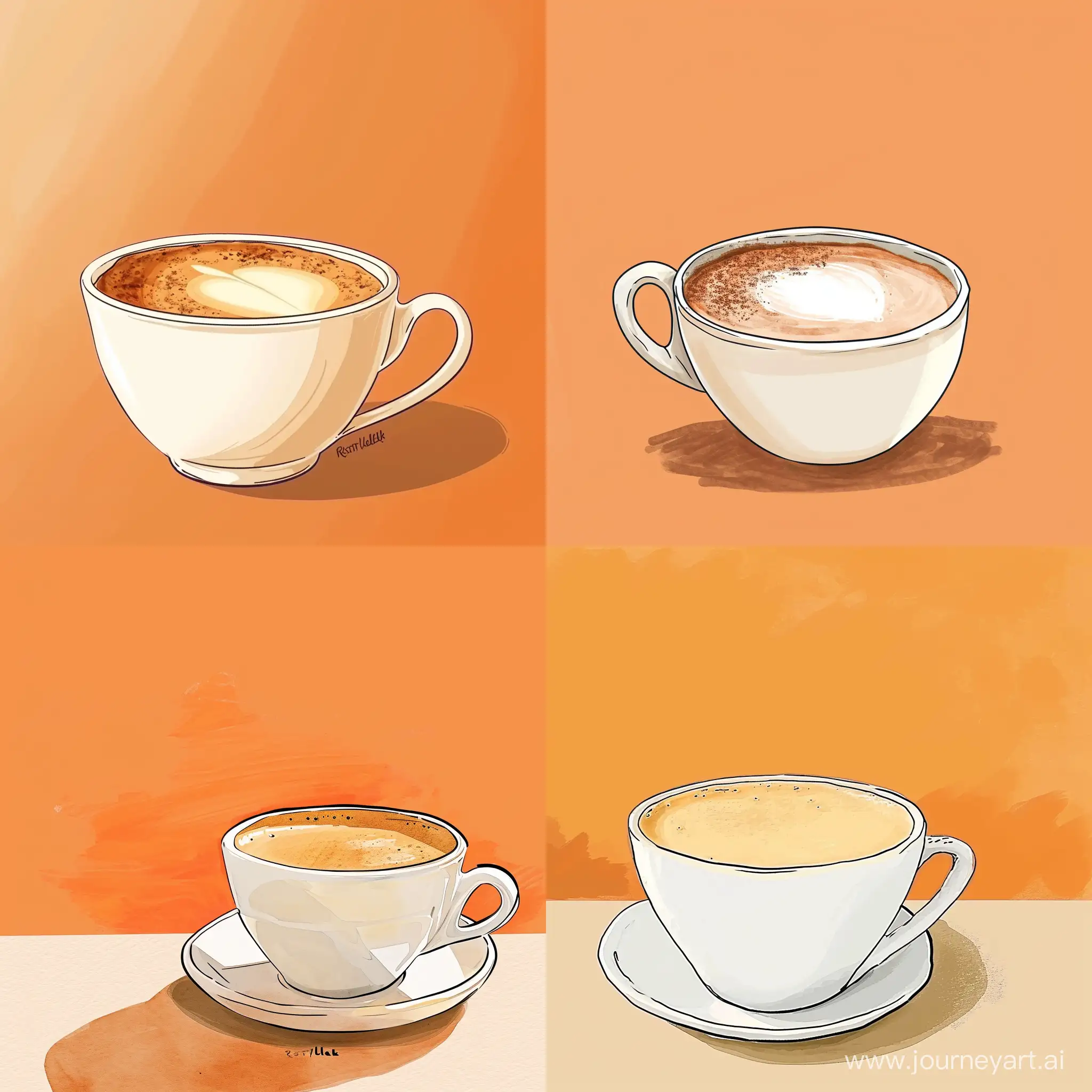 Rusty-Lake-Style-Cappuccino-on-Light-Orange-Background