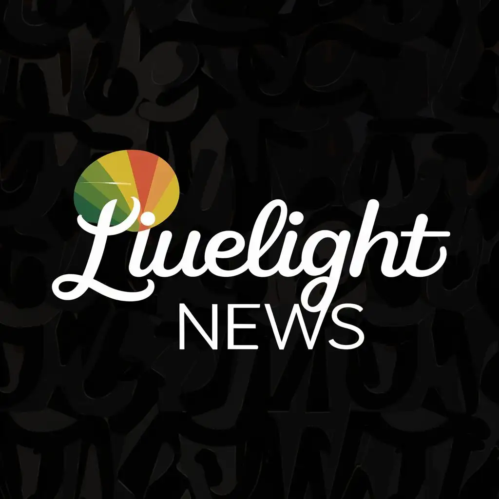 logo, unique 3D limelight design that goes along with news, with the text "Limelight News", typography