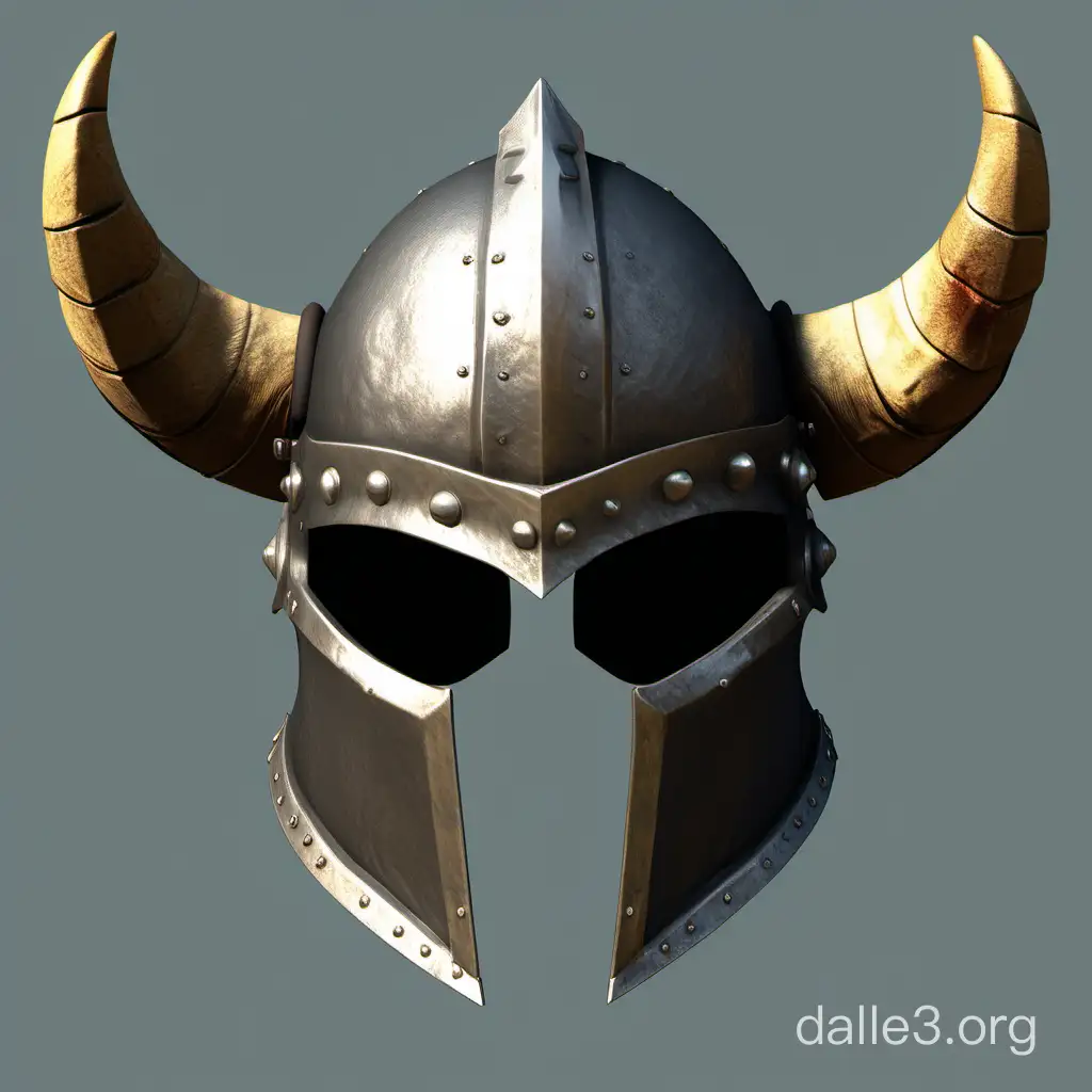 Twitch Emoticon Knight Helmet with Tilted Horns | Dalle3 AI