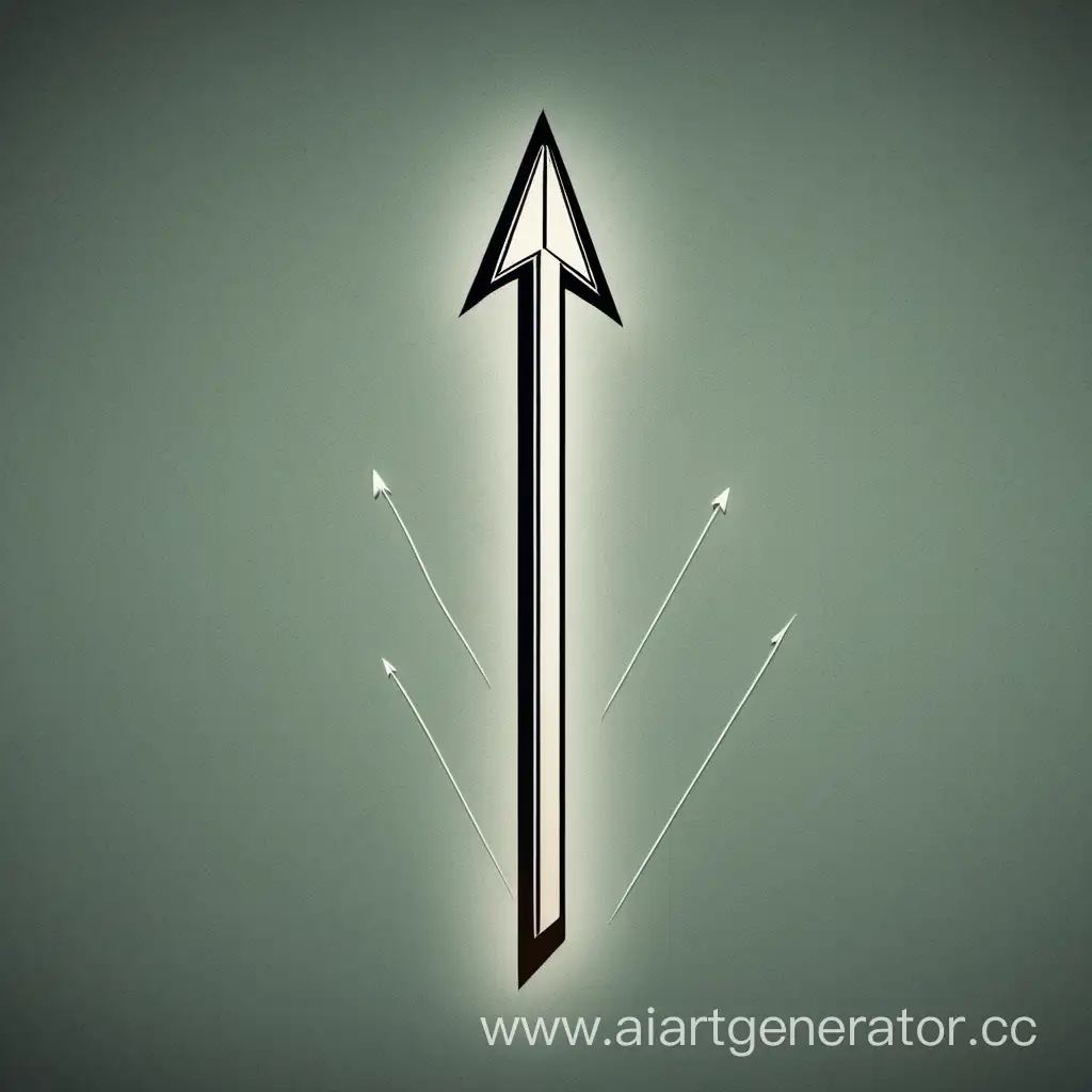 Precise-Straight-Arrow-Illustration-in-Vibrant-Colors