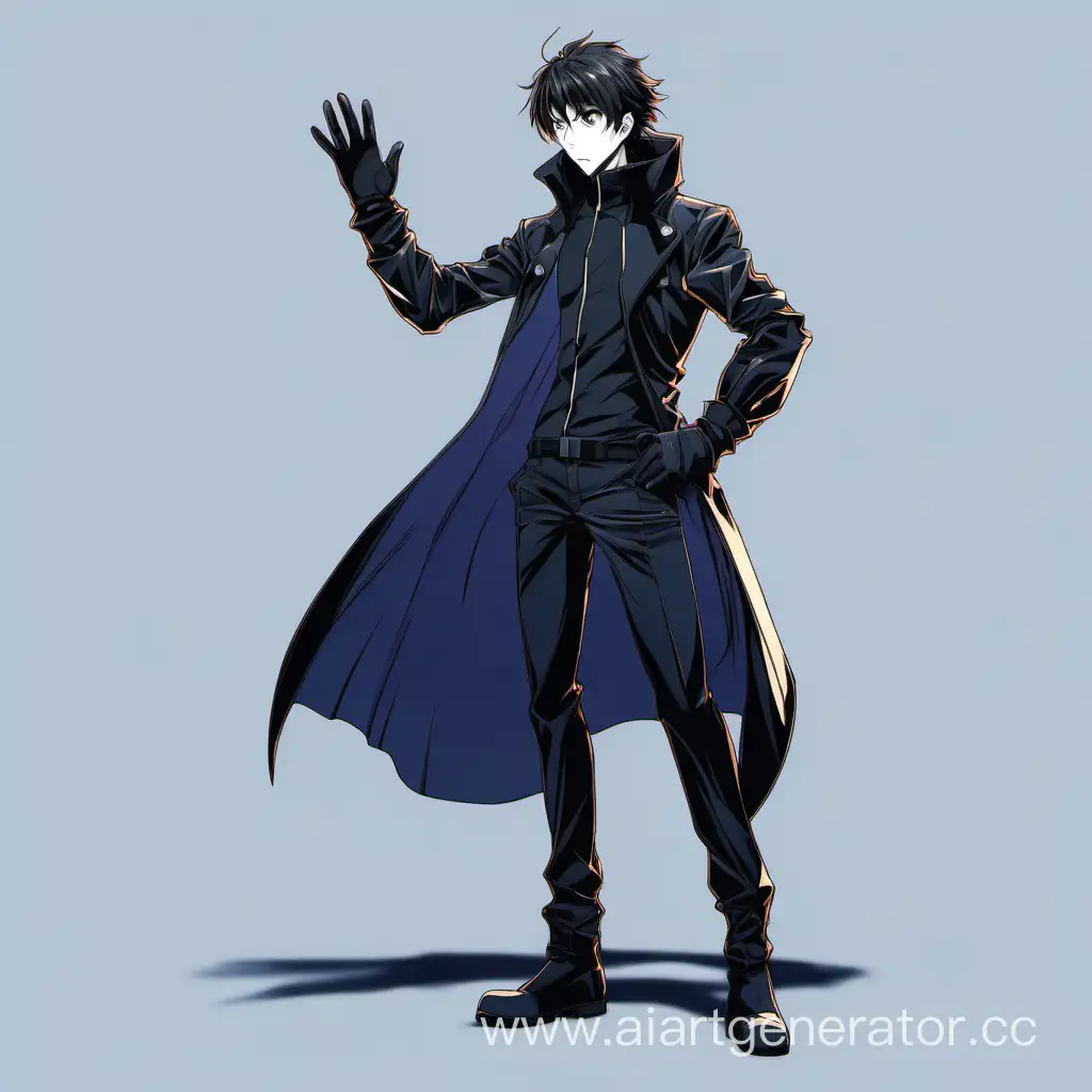 Elegant-Anime-Character-in-Stylish-Gloves-FullLength-Illustration