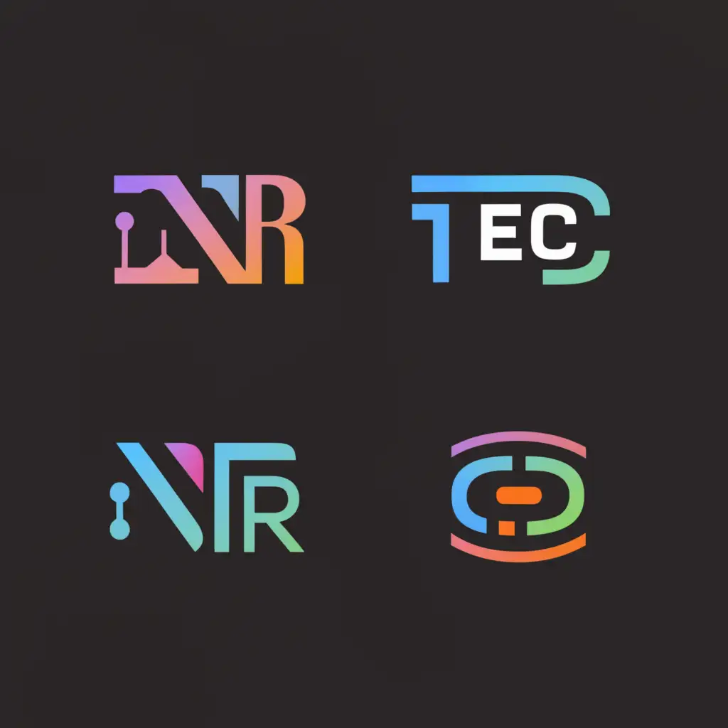 a logo design,with the text "NR TEC", main symbol:RFDI, NFC, TRANSPORT, FINISH RECHARGING,Moderate,be used in Technology industry,clear background
