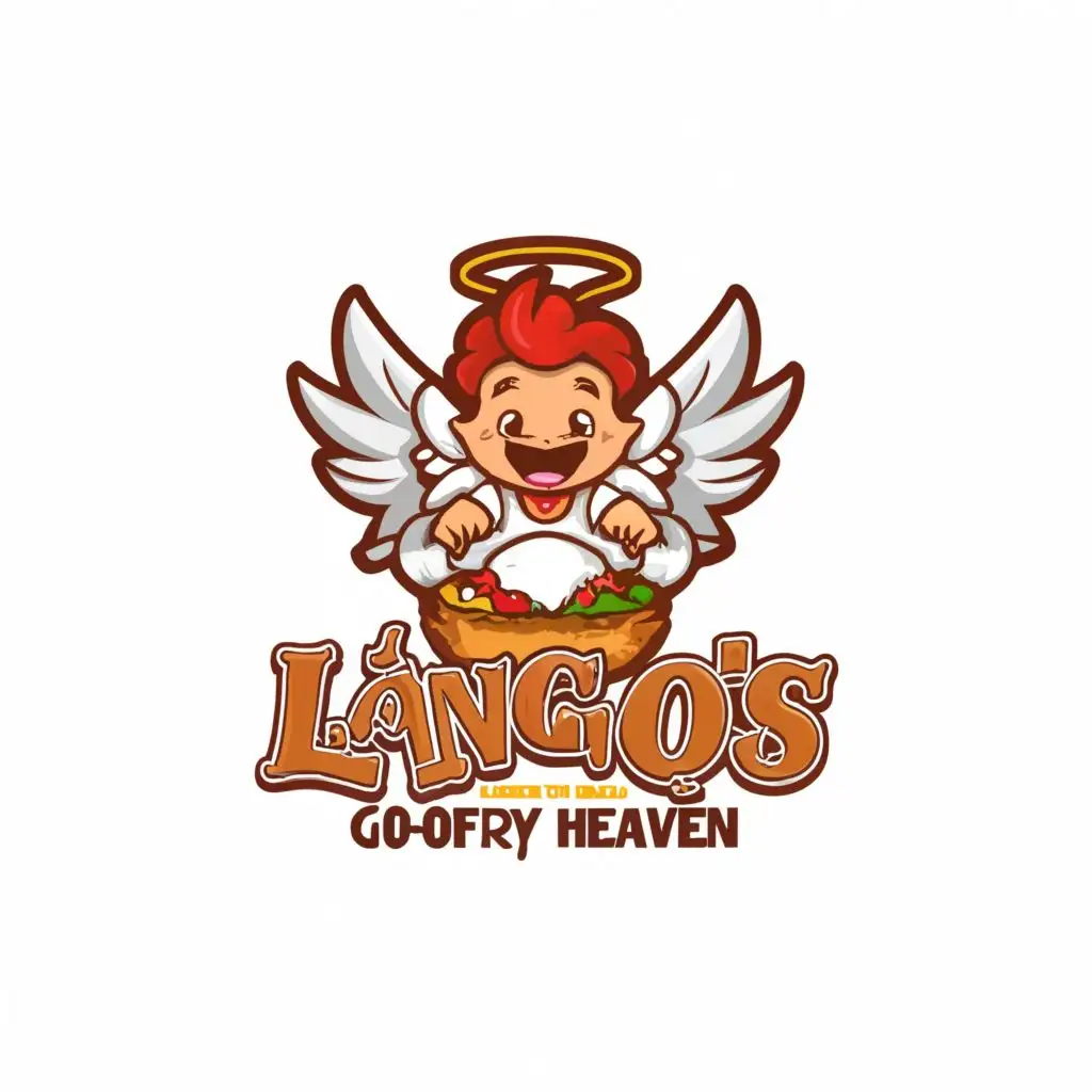 LOGO-Design-for-Angels-Lngos-and-Gofry-Heaven-Heavenly-Delights-with-a-Touch-of-Traditional-Hungarian-Street-Food