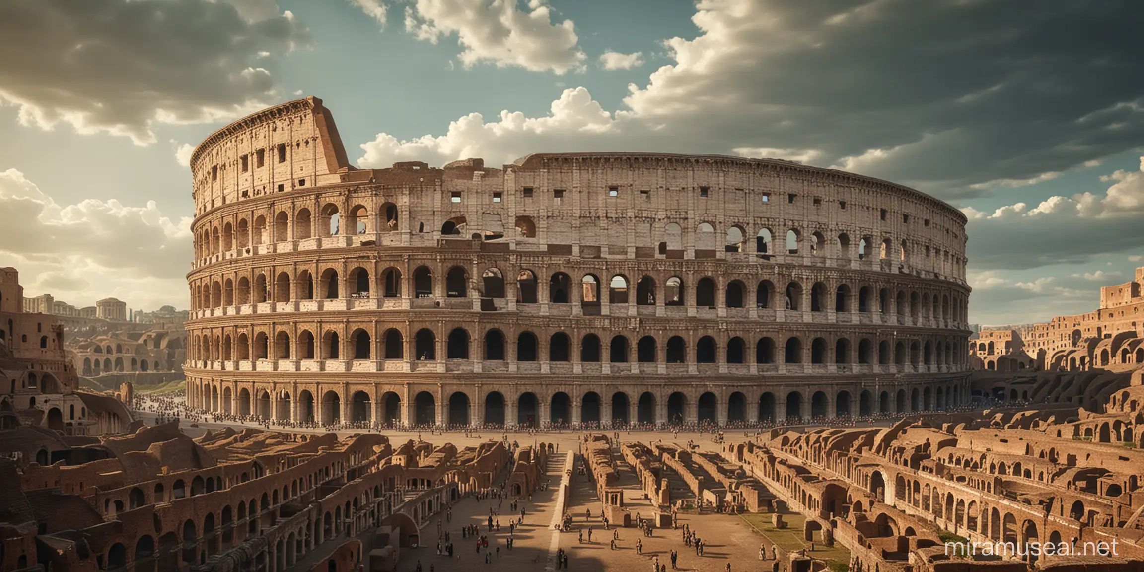 Spectacular Sunset View of the Roman Colosseum