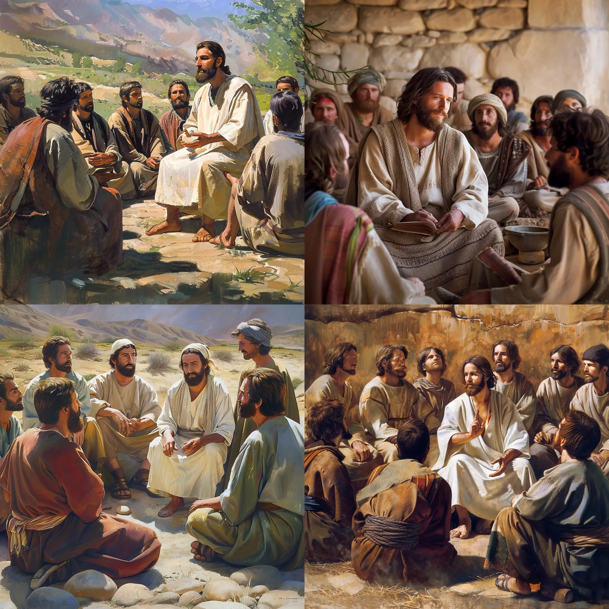 Jesus Christ teaching the revelation of God to his disciples