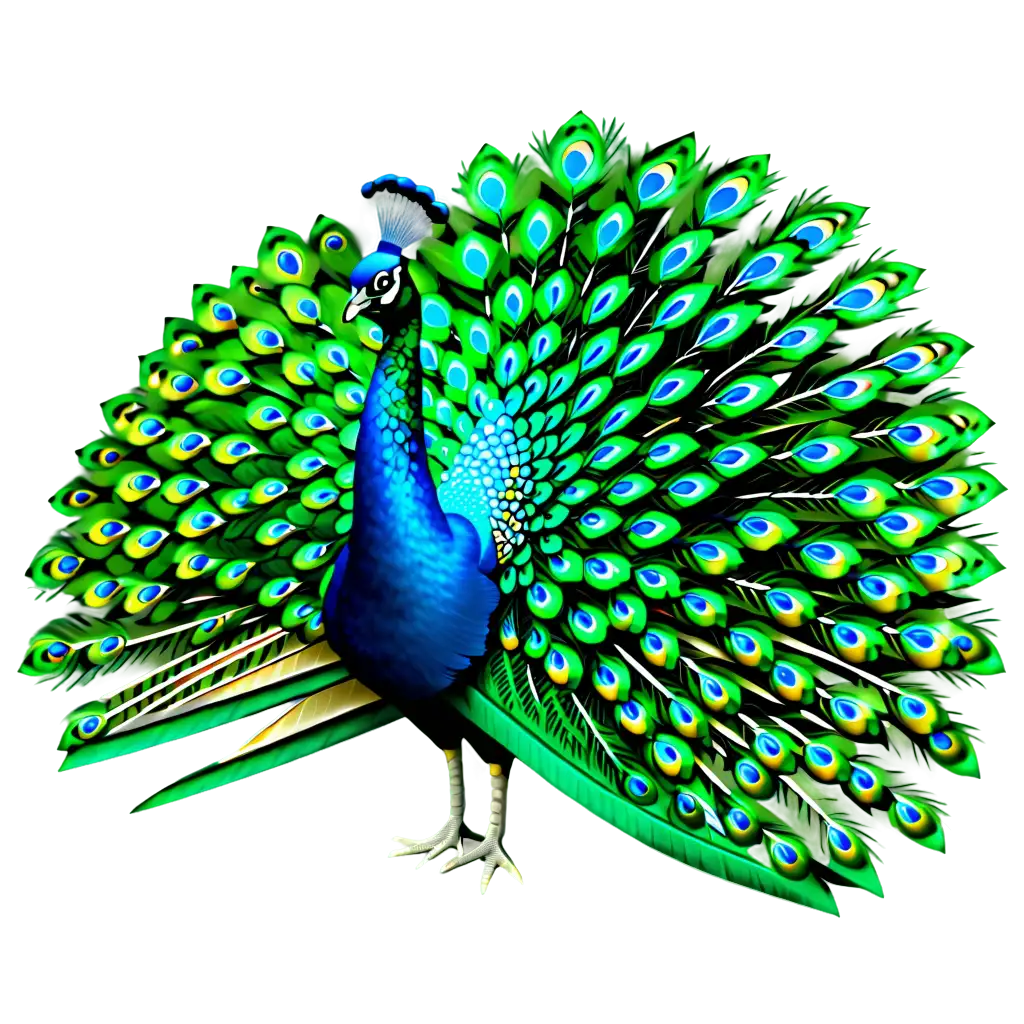 Exquisite-PNG-Image-of-a-Beautiful-Peacock-Enhancing-Visual-Appeal-with-HighQuality-Clarity