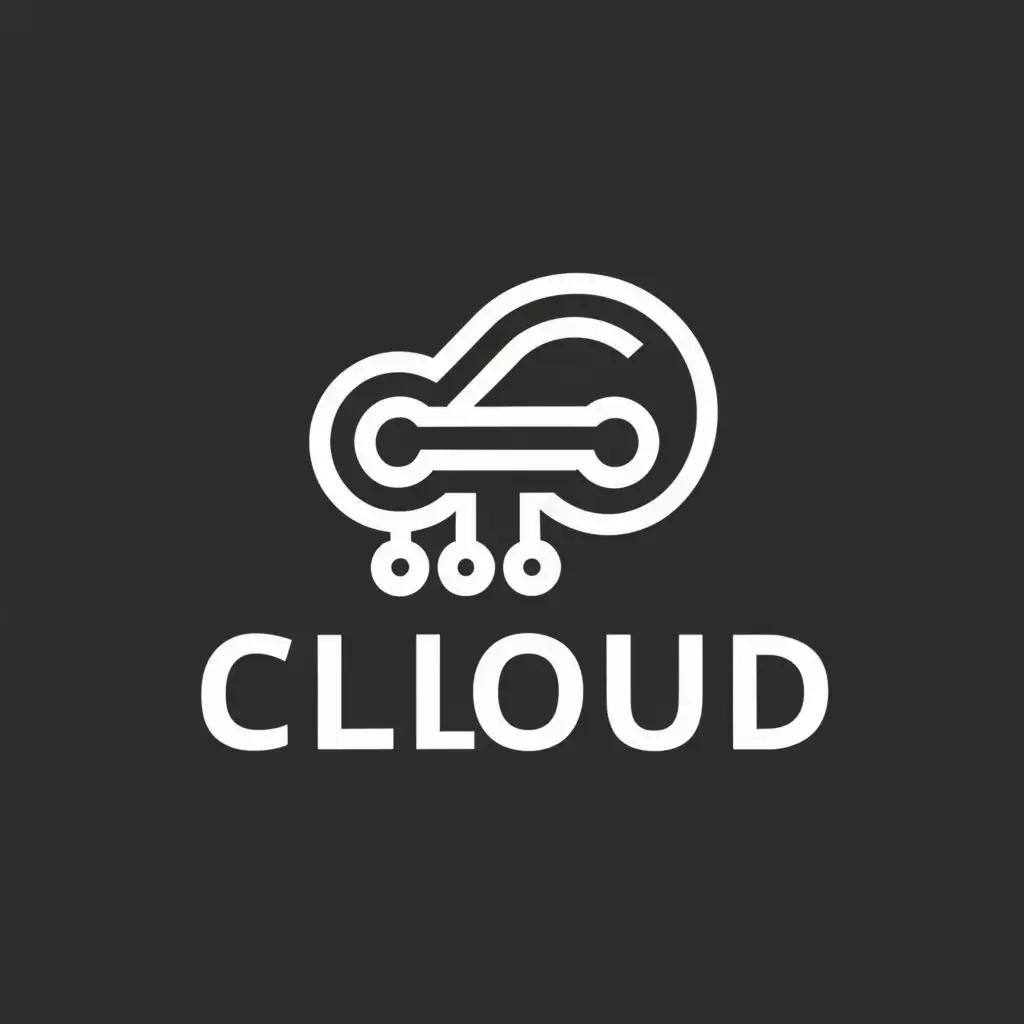 a logo design,with the text "Cloud", main symbol:lines, small circles,Минималистичный,be used in Интернет industry,clear background