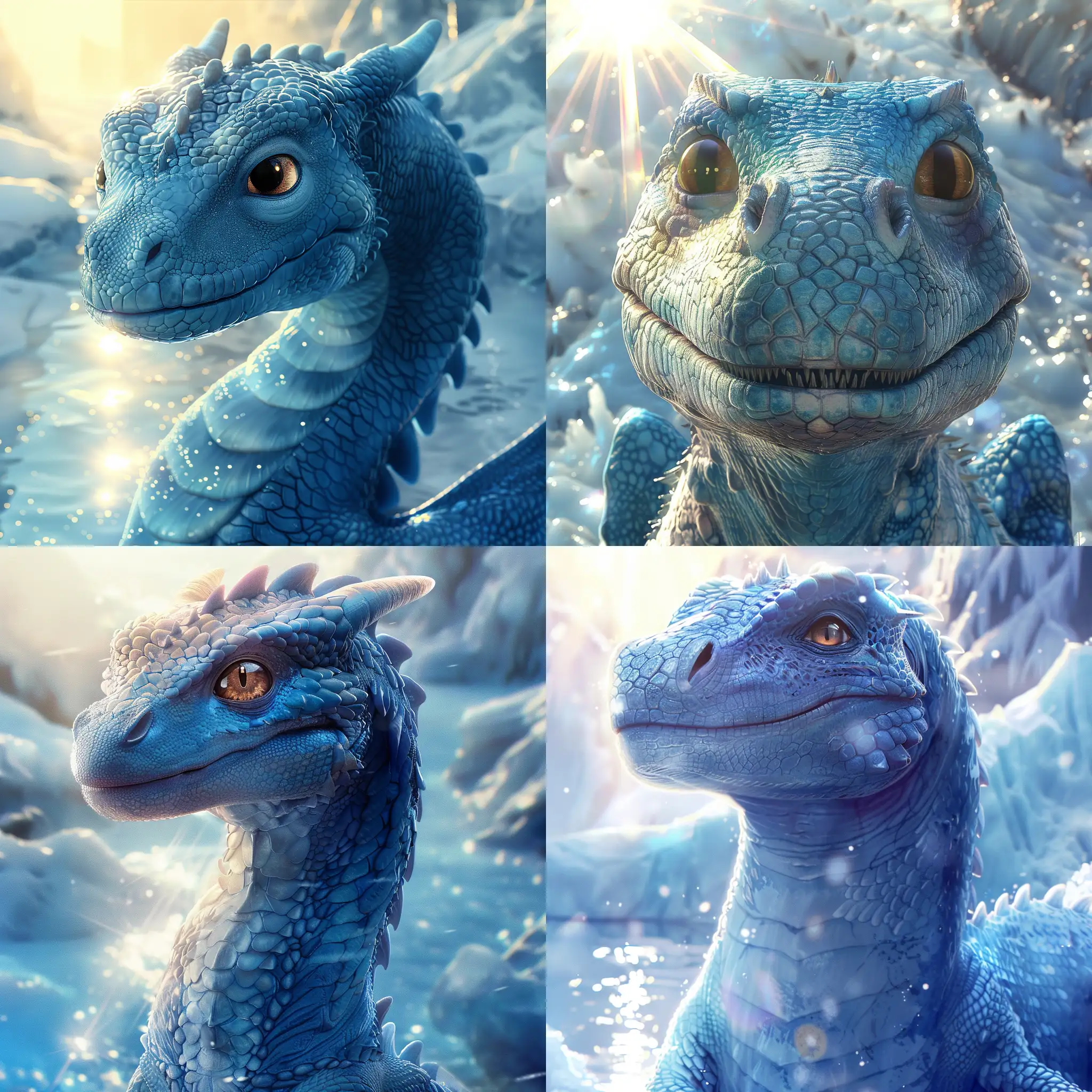 Friendly-Blue-Dragon-on-Glacial-Landscape-Magical-Fantasy-Art