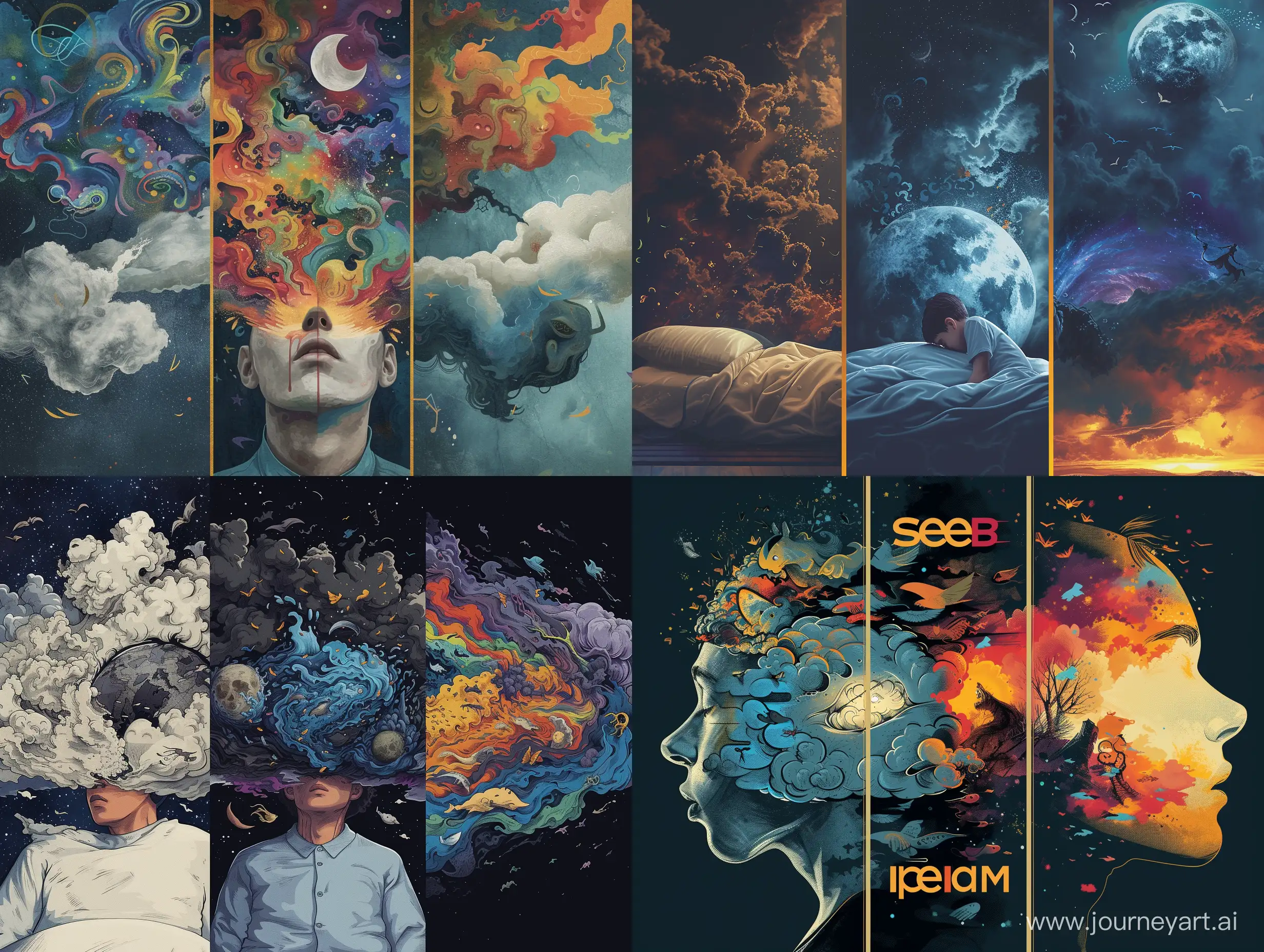 Mind-Chaos-Heavenly-Dreams-and-Harmless-Nightmares-Triptych-Sleepscape