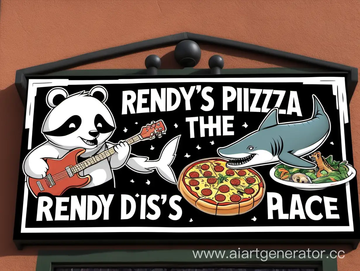 Rendys-Pizza-Place-Sign-with-Fox-Panda-Shark-and-Alligator