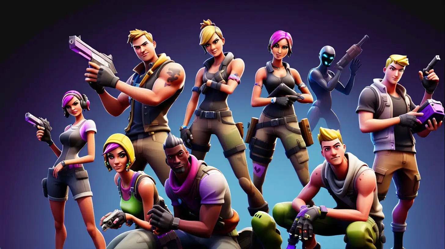 Video games, fortnite, black background, no text