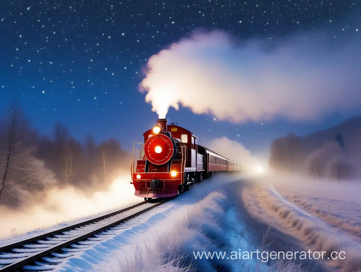 Enchanting-New-Years-Train-Journey-through-Starry-Mist