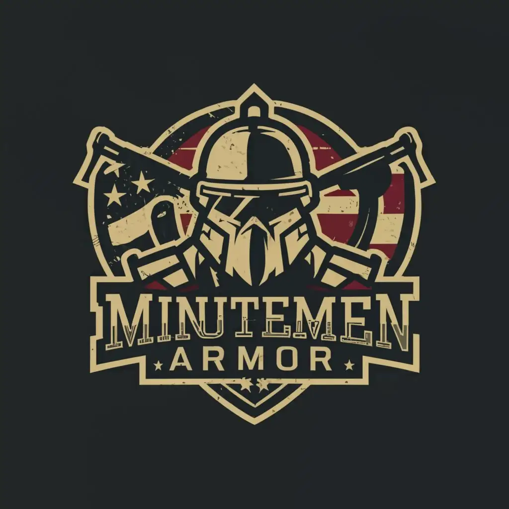 a logo design,with the text "Minutemen Armor", main symbol:Text,Moderate,clear background