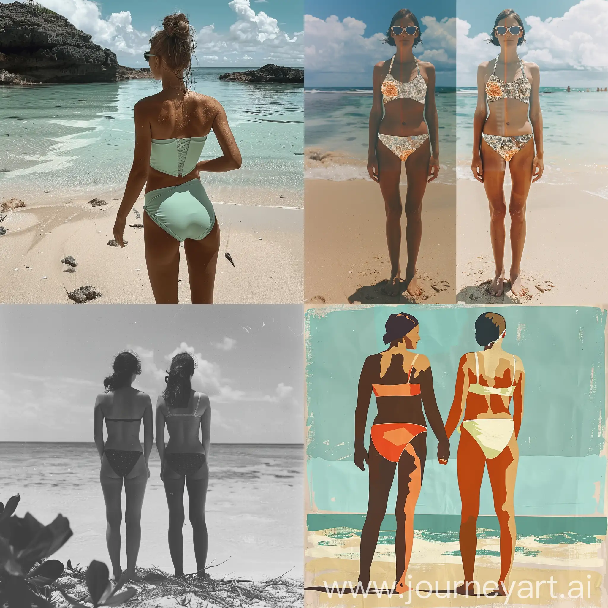 Vibrant-Beach-Scene-with-SwimsuitClad-Figures