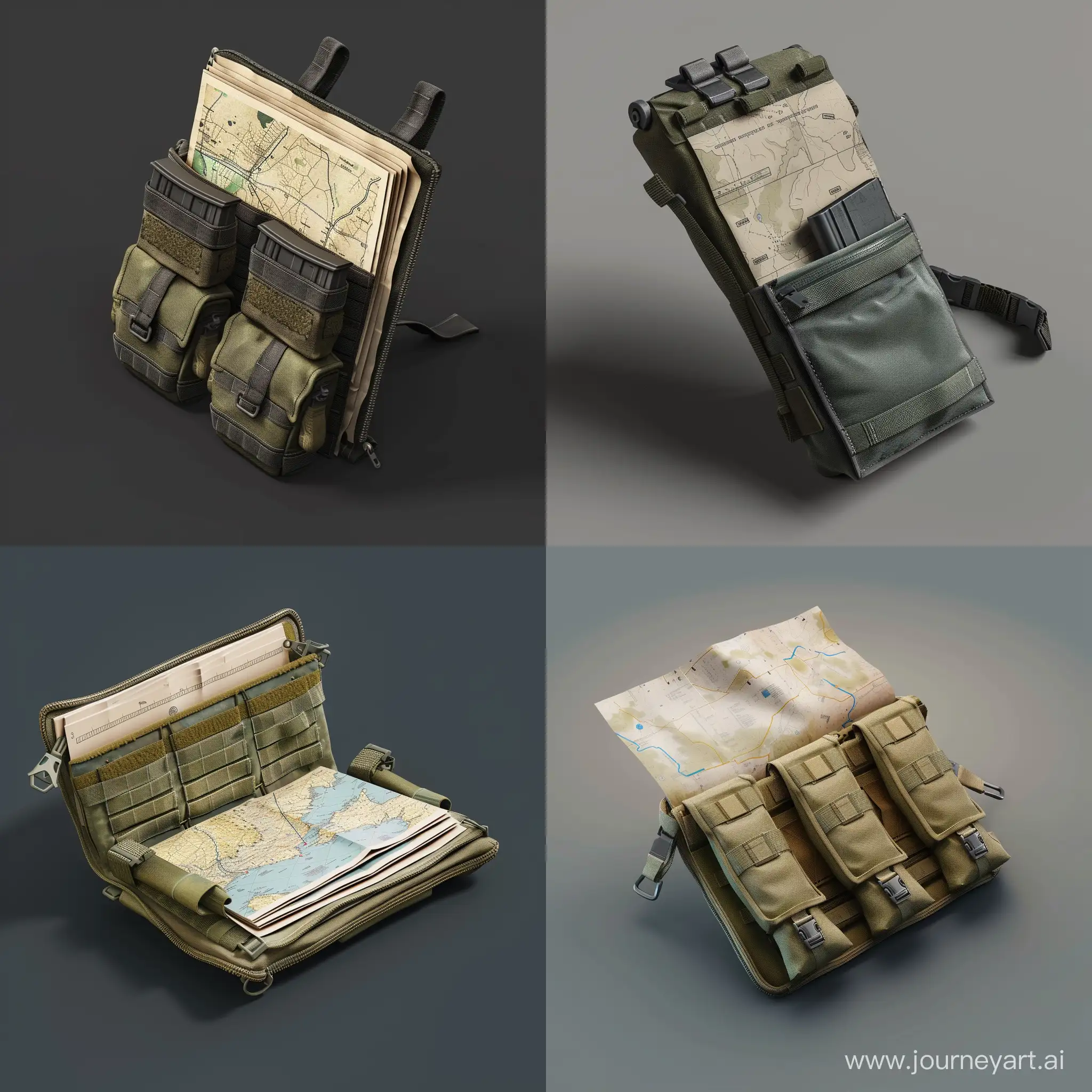 Isometric-Military-Mapping-Cartographic-Set-with-Tactical-Pouch-Folder